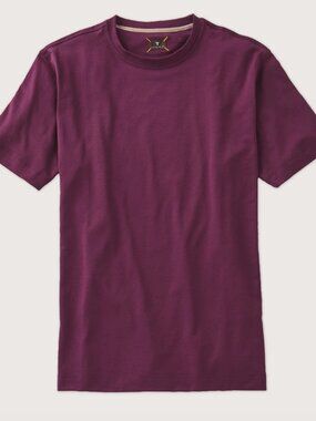 Left Coast Tee Short Sleeve Crew Neck T-Shirt | Aubergine | XL